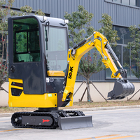 Mini-excavatrice de 1,0 tonne, excavatrice compacte sur chenilles, excavatrice de 2 tonnes, 3,5 tonnes, petite machine de terrassement, excavatrice hydraulique pour l'aménagement paysager