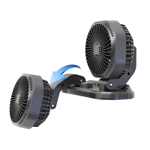 Factory Portable Universal High Speed Double <b>Head</b> Plastic Car Cooler <b>Fan</b> 360 Rotatable Auto <b>Fan</b> Car Accessories - Product Image 5