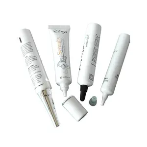 White Customized Moisturizing Eye Cream Plastic Tube With Sharp Nozzle