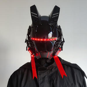 Casco de Motocicleta Led Cyberpunk Luminoso, Casco de Ciclismo Seguro para Corredores, Nuevo Diseño de Casco Cyberpunk Luminoso para Uso en Exteriores - Product Image 6
