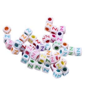 Perles carrées en acrylique 6x6mm, colorées, pour la création de bijoux, accessoires DIY - Product Image 5
