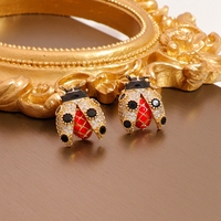 Nuevos Pendientes de Mariposa Modernos y Coloridos con Zirconia, de Aleación de Cobre, Chapados en Oro, Joyería de Moda para Regalo de Mujer