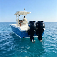 Bateau en fibre de verre YAMANE 7.2M 24FT, yacht de pêche en fibre de verre, bateau sportif à console centrale