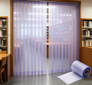 Cortina de Barrera de PVC Esmerilado Bothwin con Control de Luz y Resistencia a los Rayos UV, Grosor de 4 mm, para Biblioteca, Área de Lectura, Sala de Estudio, Entrada - Product Image 1