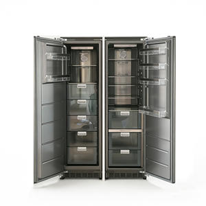 Réfrigérateur à tiroir entièrement intégré de 528 L, côte à côte, avec garniture intérieure de style métallique, tiroir en verre - Product Image 2