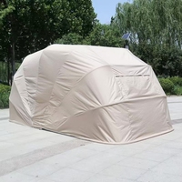Nouveau style grand abri de garage 5.9x2.5x2.45m portable, imperméable, durable, moderne, simple, en métal, pour stationnement de voiture, pliable semi-automatique