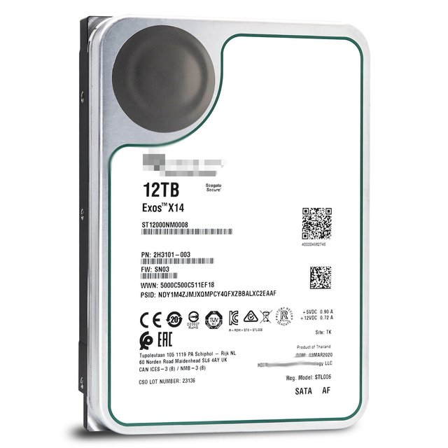 X14 ST12000NM0038 12 TB Hard Drive - 3.5" Internal - SAS 12Gb/s SAS