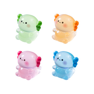 Miniatures lumineuses en résine, 6 couleurs, représentant des axolotls, pour la décoration de jardins, micro-paysages, aquariums, plantes en pot et maisons de poupées DIY. - Product Image 5