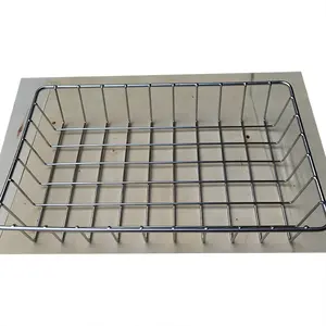 High Temperature Resistance Metal Air Fryer Liner Stainless Steel Wire Mesh Basket For Food Processing