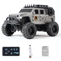 Mini Coche Todoterreno RC de Control Remoto, Modelo de Aleación Bigfoot Wrangler, Juguete Eléctrico para Niños