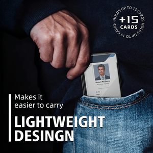 กระเป๋าสตางค์แบบหนีบเงินอะลูมิเนียมคาร์บอนไฟเบอร์พร้อมช่องใส่บัตร RFID ป้องกันการโจรกรรมข้อมูล  รุ่นปี 2026 สำหรับงานออกแบบแฟชั่น  รับผลิตจำนวนน้อย  พร้อมช่องใส่บัตรประชาชน และโลโก้สั่งทำได้ - Product Image 3