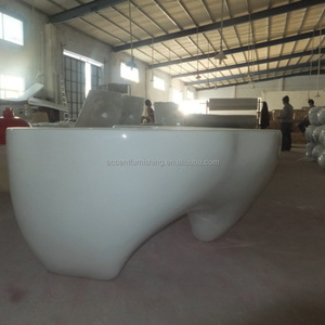 Nouveaux arrivages Comptoir de réception de luxe en PRF blanc moderne pour hôtels, <span class=keywords><strong>banques</strong></span>, studios, cinémas et hôpitaux - Product Image 3