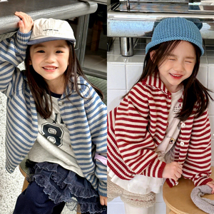 <span class=keywords><strong>Pull</strong></span> cardigan épais en mélange de laine pour enfants, style coréen, automne/hiver, pour garçons et filles 6585 - Product Image 1