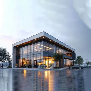 Estructura de Acero Comercial de <span class=keywords><strong>Tres</strong></span> Pisos, Oficina de Acero Prefabricada, Almacén de Acero Prefabricado, Edificio de Supermercado Prefabricado - Product Image 3