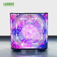 Cabina de DJ Portátil con Pantalla LED de Video a Todo Color, Cabina de DJ con Pantalla LED para Festivales de Música, Bares Nocturnos, Forma Personalizable