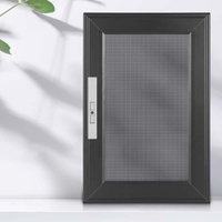 Porte moustiquaire à battant intérieur en aluminium sur mesure, maille de sécurité en acier inoxydable 304, maille 12, anti-insectes, installation facile
