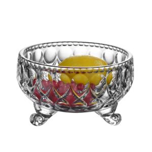 <span class=keywords><strong>Elegante</strong></span> Ciotola per Frutta di Grandi Dimensioni in Cristallo Intagliato con Coperchio per Caramelle, Zucchero e Dessert - Product Image 3