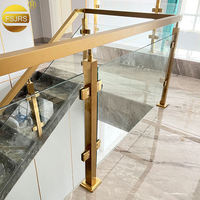 Système de rampe d'escalier de villa moderne européenne avec pièces en acier inoxydable et en PVC, design luxueux