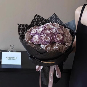 Bouquet de fleurs coréen en gros papier enduit PE imperméable pour <span class=keywords><strong>fleuriste</strong></span> fournitures d'arrangements élégants pour l'affichage de fleurs - Product Image 6