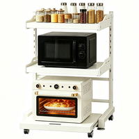 Meuble de rangement mural pour cuisine, support pour micro-ondes, étagère pour four à micro-ondes, meuble pour four grille-pain, étagère pour four à micro-ondes de cuisine