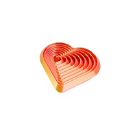 Jouet anti-stress en forme de cœur imprimé en 3D, dégradé de couleurs, en PLA durable, gadget flexible pour soulager l'anxiété, puzzle unique
