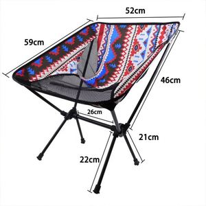 Outdoor Camping High Back Foldable Moon Folding Portable Metal Picnic Chair With Carrying Bag for Camp Travel Beach Hiking - Product Image 2