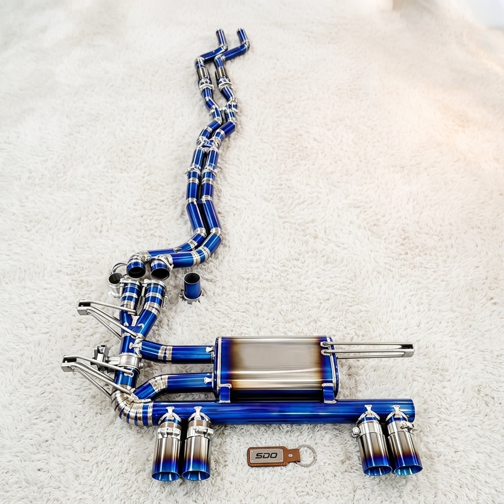 VantaFlow Titanium Catback Exhaust System for BMW M3 E46 3.2L 2000-2006 Performance Muffler with Vacuum Valve Mirror Polished