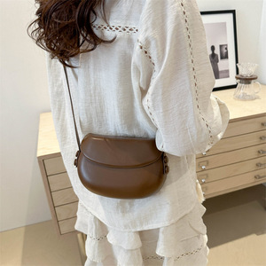 2024 été Simple rétro sac à bandoulière nouveau Style décontracté épaule sac de selle à la mode sac à main - Product Image 4