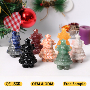Nouveauté : sculptures de vache en cristal de Noël, pierres et cristaux naturels de haute qualité pour la décoration - Product Image 3