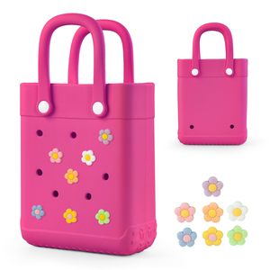 Mini sac fourre-tout en caoutchouc X-Small sac de plage en caoutchouc pour petites filles et <span class=keywords><strong>femme</strong></span> pour la plage <span class=keywords><strong>bateau</strong></span> piscine sport voyage sac à main - Product Image 1