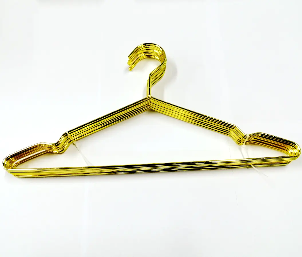 Großhandel New Adult Metal Hanger Kleider mantel Shirt Kleidung Luxus Kleidung Hanger Gold Heavy Dust Hanger