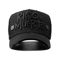 Casquettes de sport La Mago en gros, design personnalisé, avec strass, casquette de baseball d'extérieur brodée à 5 panneaux avec visière en daim