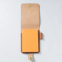 Bloc-notes personnalisé A7 en cuir PU avec grille, porte-mémo, 70 feuilles, carnet de voyage portable, carnet de notes