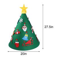 3D DIY Filz Weihnachts baum Set mit hängenden Ornamenten Geschenke für Kinder Neujahr Weihnachten Dekorationen Kleinkinder Geschenk