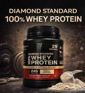 Poudre de protéines de lactosérum 100% OEM, saveur <span class=keywords><strong>vanille</strong></span> et chocolat, 29 portions, sans gluten, 31,7 oz (899 g), complément alimentaire pour le soutien musculaire des adultes - Product Image 4