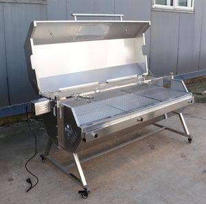 <span class=keywords><strong>Restaurante</strong></span> comercial Horno de barbacoa de acero inoxidable Reunión familiar Picnic Camping Carbón-Gas al aire libre Plegable Metal - Product Image 3