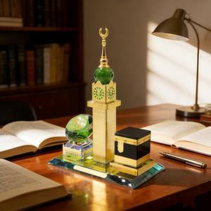 Cúpula y campana de cristal facetado de lujo, reloj duradero de cuatro lados con pilas para decoración de mezquitas - Product Image 1