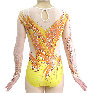 Personnalisable OEM Femmes Enfants Spandex Gymnastique Ballet Dancewear Rhinestone <span class=keywords><strong>Justaucorps</strong></span> pour Performances Artistiques Scène Porter - Product Image 5