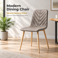 Chaise de salle à manger moderne en tissu avec hauteur réglable et design durable, dossier incurvé, siège rembourré pour la maison, le bureau et les intérieurs d'hôtel