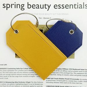 Custom PU Leather Airport Luggage <b>Tags</b> Name Travel Baggage <b>Tag</b> with Logo Privacy Protection for <b>Suitcase</b> Office School Supplies - Product Image 6