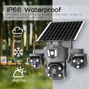 Cámara IP V380 PRO de 3 Lentes Wifi/4G HD 12MP 6K para Exteriores, CCTV Impermeable con Visión Nocturna, Seguimiento Móvil Bidireccional, Cámara Solar en la Nube - Product Image 5