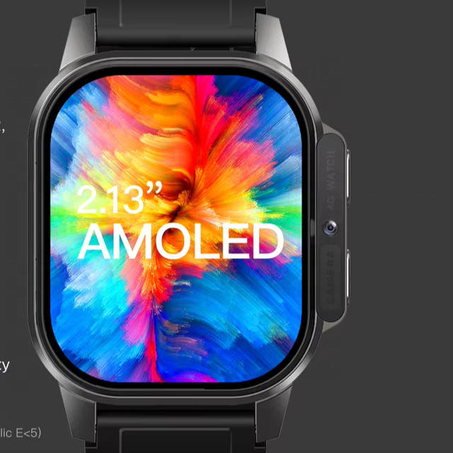 Google Play 4G Android SmartWatch with Sim Card GPS WIFI Dual Video Camera square Smart Watch Phone 2.13'' AMOLED