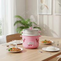 Cuisinière à riz électrique automatique en acier inoxydable de forme cylindrique, revêtement antiadhésif de la cuve intérieure, classe d'efficacité énergétique A+++, rapide