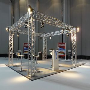 Fabricante directo de aluminio ultraligero portátil DJ mesa de alta calidad montar plegable móvil DJ Truss Booth - Product Image 4