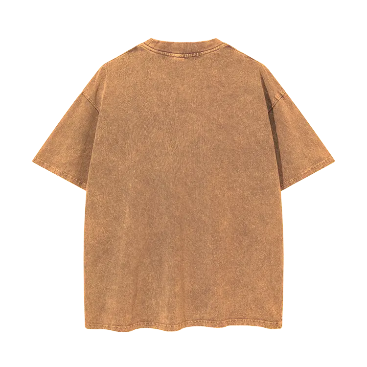 260 GSM alta calidad hombres 100% algodón fuera del hombro de gran tamaño cero contracción estilo ácido lavado desgastado estilo Vintage camiseta
