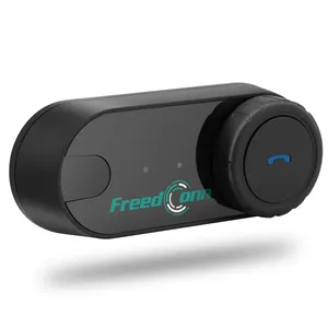 Freedconn T-COM VB xe máy Bluetooth Mũ Bảo Hiểm Full-duplex intercom Tai nghe 2-3 tay đua kết nối Moto cascos Para capacete âm nhạc
