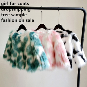 Manteau d'hiver chaud pour fillette en fausse fourrure épaisse, vêtements d'extérieur unis, manteau élégant et chaud pour bébés filles, veste épaisse pour enfants, hauts chauds d'automne - Product Image 1