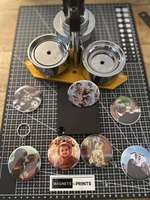 Machine à fabriquer des aimants de réfrigérateur ronds multifonctionnels personnalisés de 58 mm, kit de fabrication de porte-clés circulaires, de miroirs, d'ouvre-bouteilles, de badges bouton