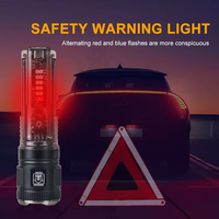 Lampe torche LED Foxhawk 1000 lumens, lumières clignotantes rouge et bleue, rechargeable 3 heures, 3,7 V, indice IP65, garantie 5 ans, ABS, pour situations d'urgence