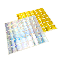 Autocollant adhésif anti-faux étiquette personnalisée 50 pièces, étiquette autocollante holographique or argent, effet arc-en-ciel, laser 3d